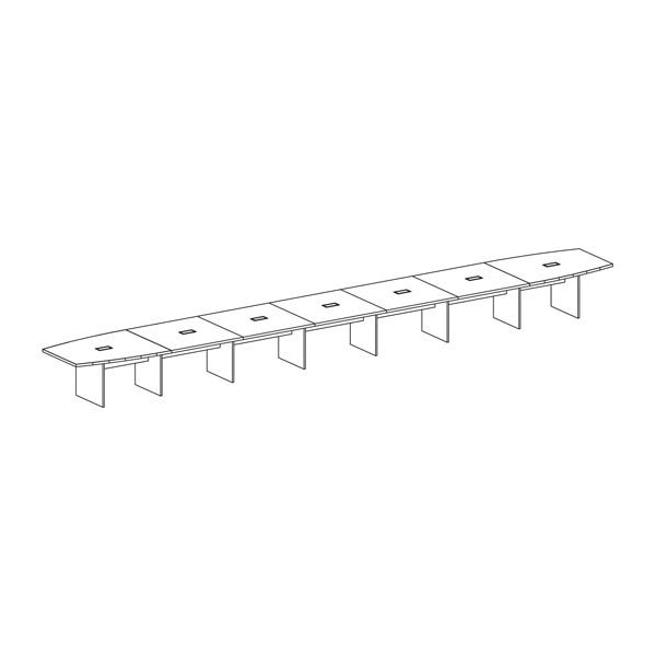 Officesource OS Laminate Conference Tables Expandable Boat Shaped